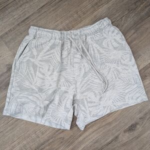 Chubbies Light Gray Leaf Print Men's Lounge Shorts Sz M